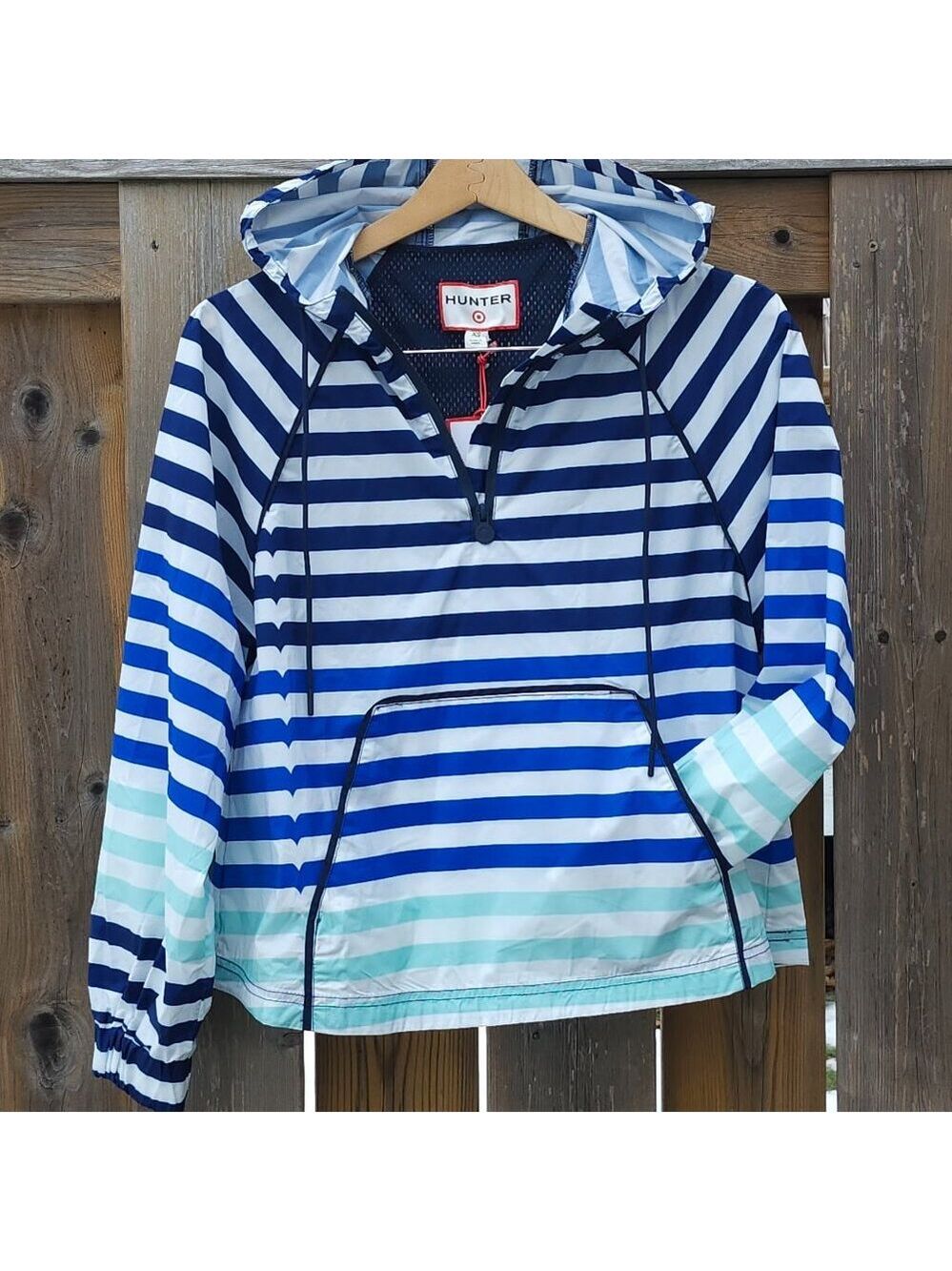 ADORABLE HUNTER x Target Multi Stripe Pullover Windbreaker Women's XS BNWT